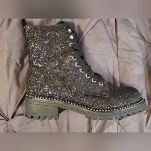 New! Women's Portland black sparkle boots size 9